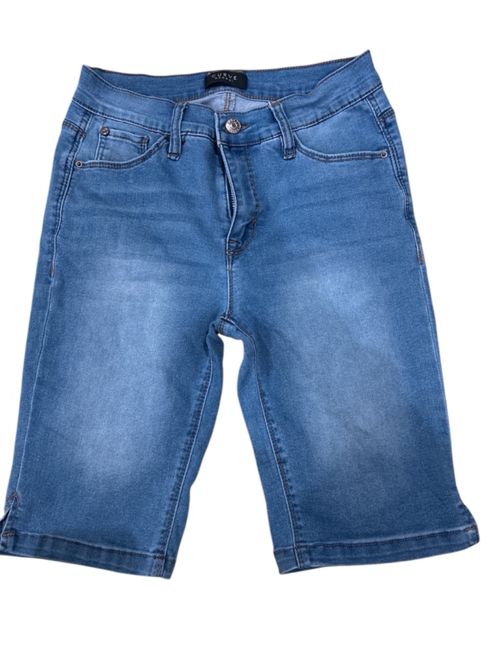Curve blue denim Bermuda shorts